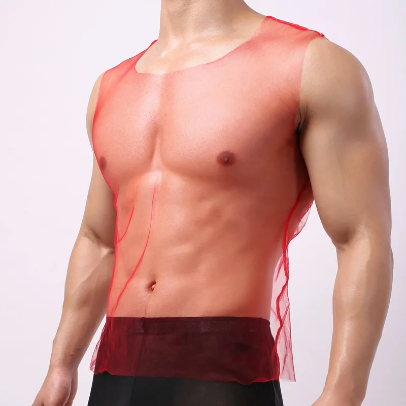 2021 Men s Gauze Vest Transparent Sexy Summer Tank Tops Loose Interest Wide Shoulder Racer Vest Sleeveless Tees
2021 Men s Gauze Vest Transparent Sexy Summer Tank Tops Loose Interest Wide Shoulder Racer Vest Sleeveless Tees