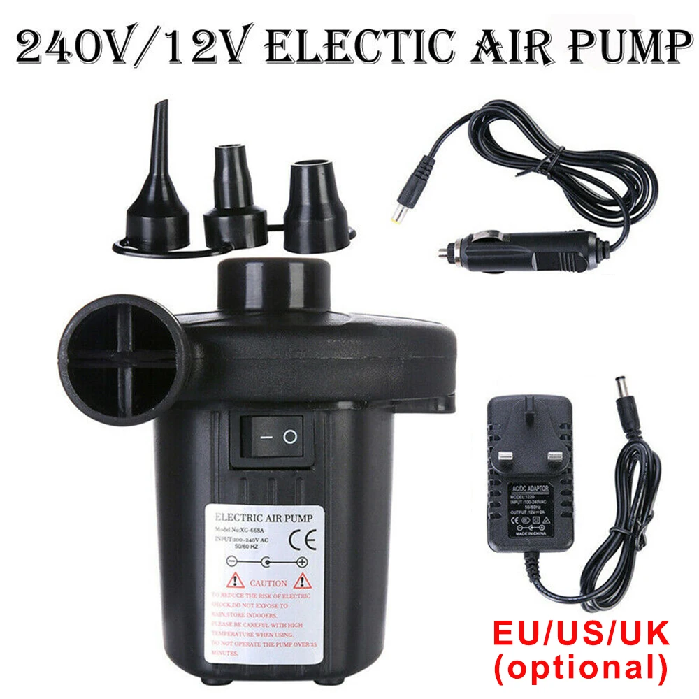 DC 12V 60W Portable Electric Car Air Pump with 3 Nozzles Auto Air Inflatable Pump Home Toys Mattress Pump For Camping Inflator
DC 12V 60W Portable Electric Car Air Pump with 3 Nozzles Auto Air Inflatable Pump Home Toys Mattress Pump For Camping Inflator