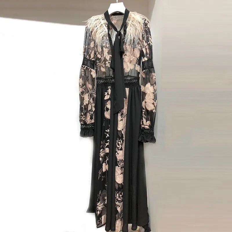 TWOTWINSTYLE Sexy See Through Dress For Women Bow Collar Long Sleeve High Waist Elegant Dresses Female Fashion New Clothing Tide
TWOTWINSTYLE Sexy See Through Dress For Women Bow Collar Long Sleeve High Waist Elegant Dresses Female Fashion New Clothing Tide