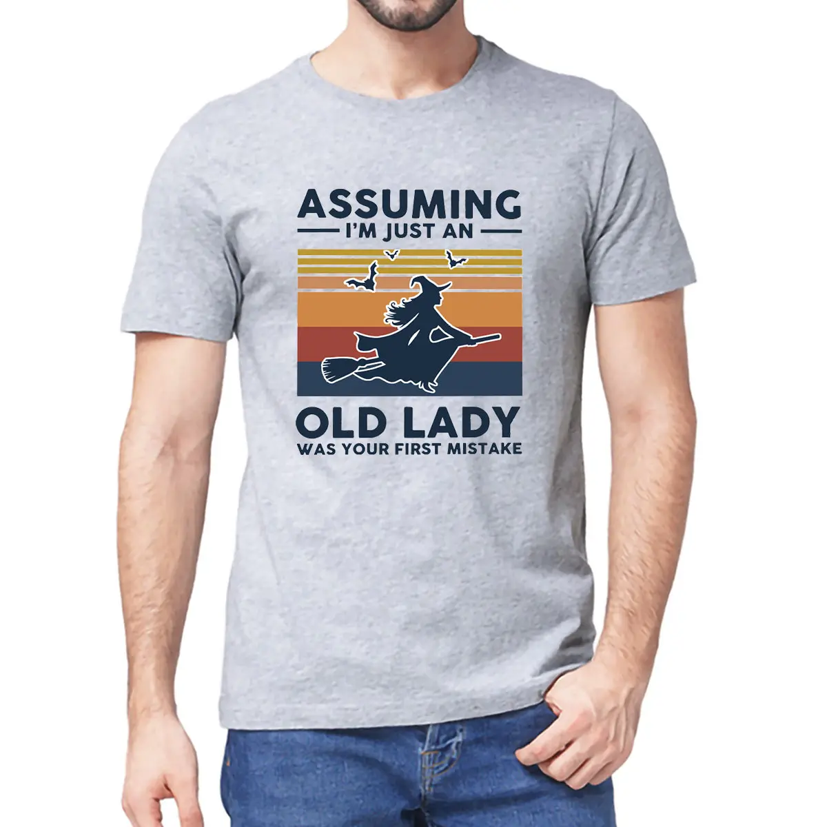 Unisex 100% Cotton Witch Assuming I'm Just An Old Lady Was Your First Mistake Funny Summer Men's T Shirt Women Soft Tee Gift
Unisex 100% Cotton Witch Assuming I'm Just An Old Lady Was Your First Mistake Funny Summer Men's T Shirt Women Soft Tee Gift