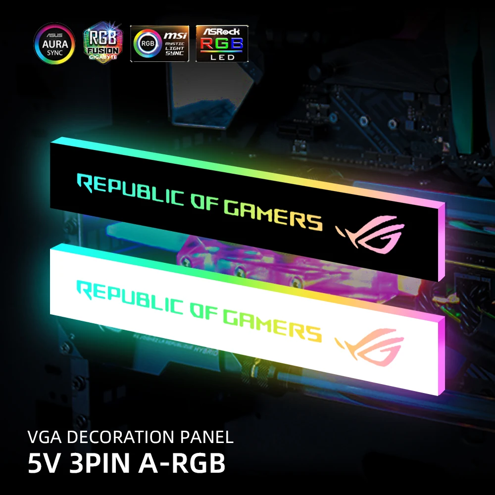 GPU сбоку RGB пластины VGA украшения Панель настройки 5V A Графика для карт из