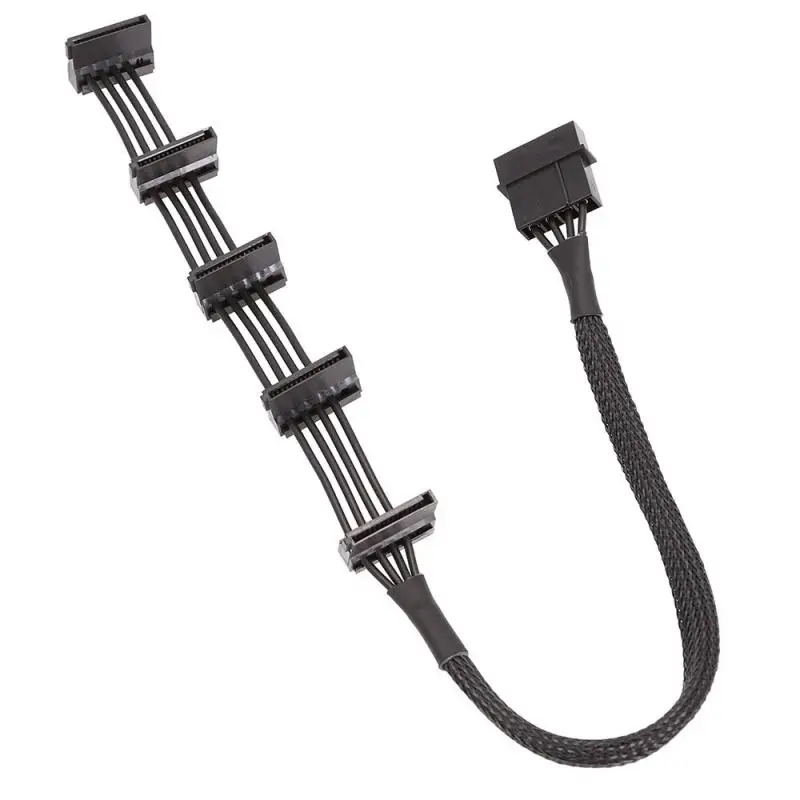 Переходник для жесткого диска компьютера 4 контакта IDE Molex 1 на 5 Распределитель SATA
