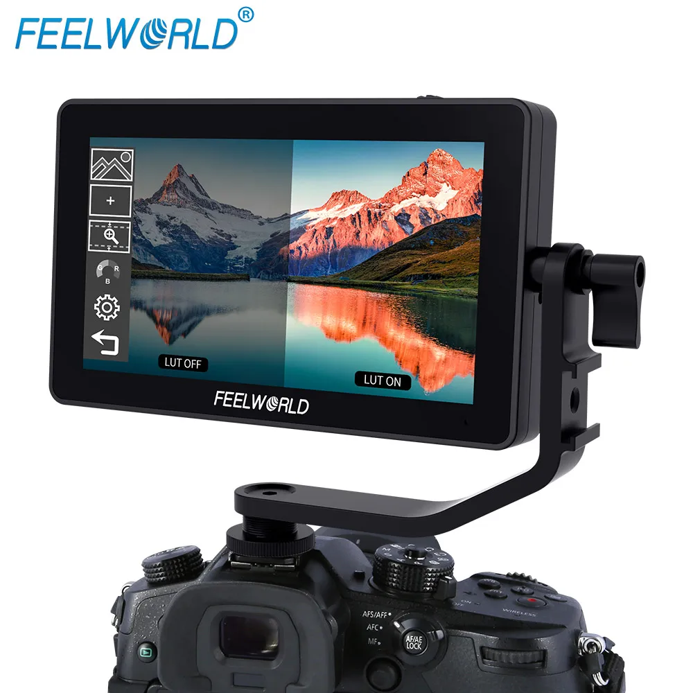 FEELWORLD F6 PLUS 5.5 Inch 3D LUT Support 4K HDMI Input Output Tilt Arm Power Output Touch Screen Monitor
FEELWORLD F6 PLUS 5.5 Inch 3D LUT Support 4K HDMI Input Output Tilt Arm Power Output Touch Screen Monitor