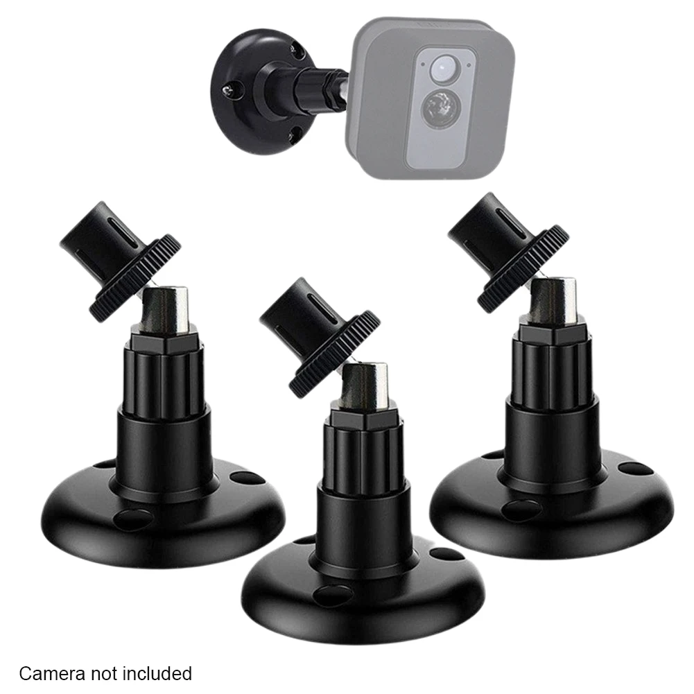3pcs Wall Mounted Mount Sturdy Support Accessories Black Vertical Camera Bracket Adjustable Home Security For Blink XT2