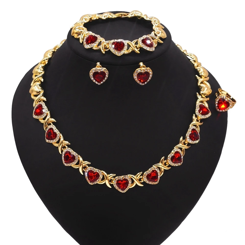Ювелирные наборы Yulaili I Love You Mother's love Diamond Heart Hug And Kiss Свадебный костюм красные ювелирные изделия ожерелье Хо набор Z0021
Ювелирные наборы Yulaili I Love You Mother's love Diamond Heart Hug And Kiss Свадебный костюм красные ювелирные изделия ожерелье Хо набор Z0021
