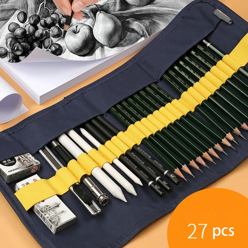 27Pcs/set Sketch Pencil Set Professional Drawing Pencils Bags Portable Outdoor Travel Ketching Painter School Students Supplies
27Pcs/set Sketch Pencil Set Professional Drawing Pencils Bags Portable Outdoor Travel Ketching Painter School Students Supplies