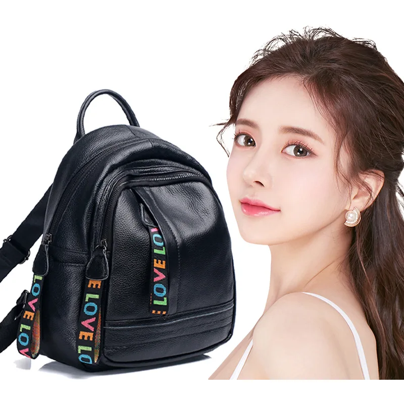 Ladies Color Pull Brand Soft Genuine Leather Backpack Fashion Fresh and Sweet Texture Cowhide Female Bag
Ladies Color Pull Brand Soft Genuine Leather Backpack Fashion Fresh and Sweet Texture Cowhide Female Bag
