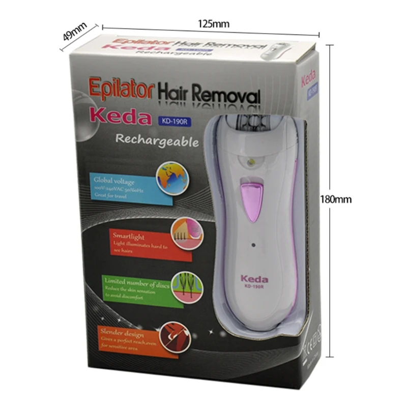 Mini Electric Epilator w/ LED light Women Hair Removal Rechargeable 45 Mins Run Time Wet/Dry Use No Cuts/Nicks/Stubble
Mini Electric Epilator w/ LED light Women Hair Removal Rechargeable 45 Mins Run Time Wet/Dry Use No Cuts/Nicks/Stubble