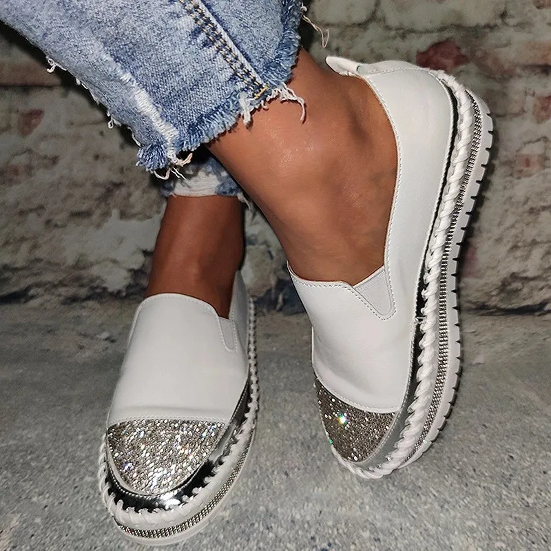 Crystal Casual Shoes sneakers Loafers Shoes 2020New Fashion Comfy Slip-on Woman platform Flats Ladies white Walking shoes
Crystal Casual Shoes sneakers Loafers Shoes 2020New Fashion Comfy Slip-on Woman platform Flats Ladies white Walking shoes