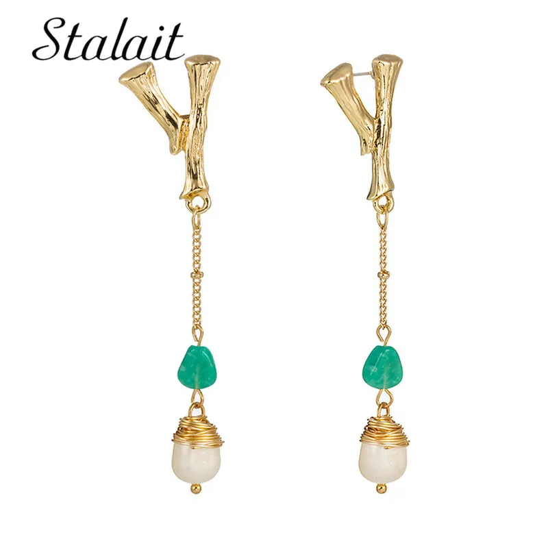New Arrival Letter Y Natural Pearl Green Stone Dangle Earrings For Women Charm Handmade Gold Color Chain Earrings Party Gift
New Arrival Letter Y Natural Pearl Green Stone Dangle Earrings For Women Charm Handmade Gold Color Chain Earrings Party Gift