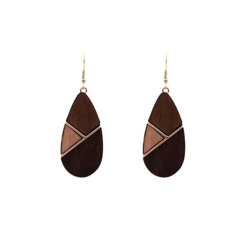 Vintage Elegant Dangel Earrings Geometric Splicing Natural Wood Pendant Drop Earrings Jewellery Gift for Women Girls X7XB
Vintage Elegant Dangel Earrings Geometric Splicing Natural Wood Pendant Drop Earrings Jewellery Gift for Women Girls X7XB