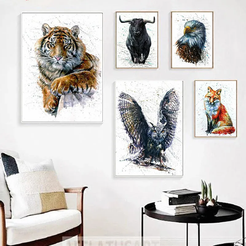 Color Bear Fox Wolf Owl Tiger Wall Art Canvas Painting Nordic Posters And Prints Animal Wall Pictures For Living Room Decor
Color Bear Fox Wolf Owl Tiger Wall Art Canvas Painting Nordic Posters And Prints Animal Wall Pictures For Living Room Decor