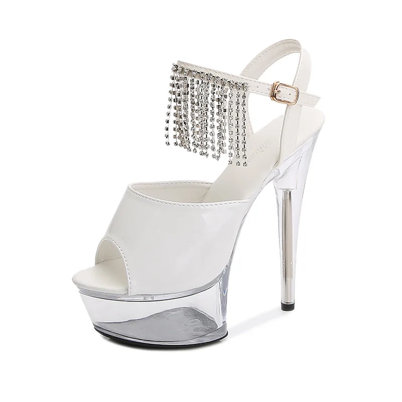 34-43 patent leather 15cm high heels thin heel sexy sky high super high sandals women
34-43 patent leather 15cm high heels thin heel sexy sky high super high sandals women