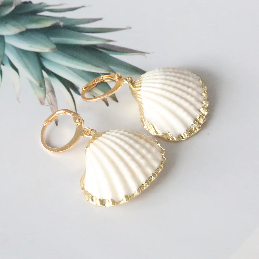 OE Bohemian Large Shell Earrings Beach Jewelry Woman Fashion Metal Sea Shell Earrings
OE Bohemian Large Shell Earrings Beach Jewelry Woman Fashion Metal Sea Shell Earrings