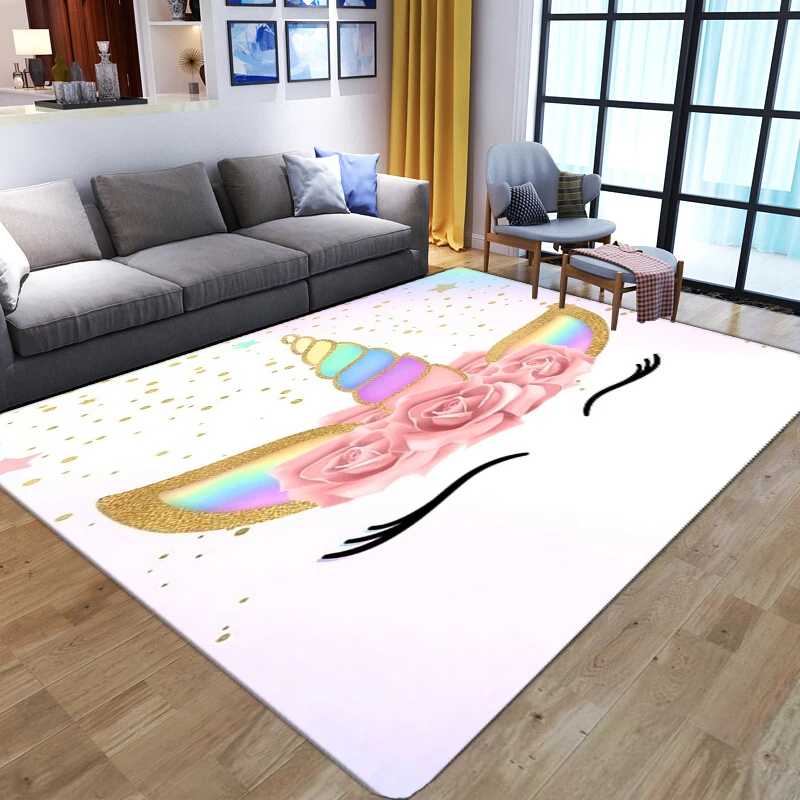 Unicorn Cartoon 3D Printed Area Rug Kids Bedroom Gamer Floor Mat Soft Flannel Memory Foam Girl Room Play Carpets for Living Room
Unicorn Cartoon 3D Printed Area Rug Kids Bedroom Gamer Floor Mat Soft Flannel Memory Foam Girl Room Play Carpets for Living Room