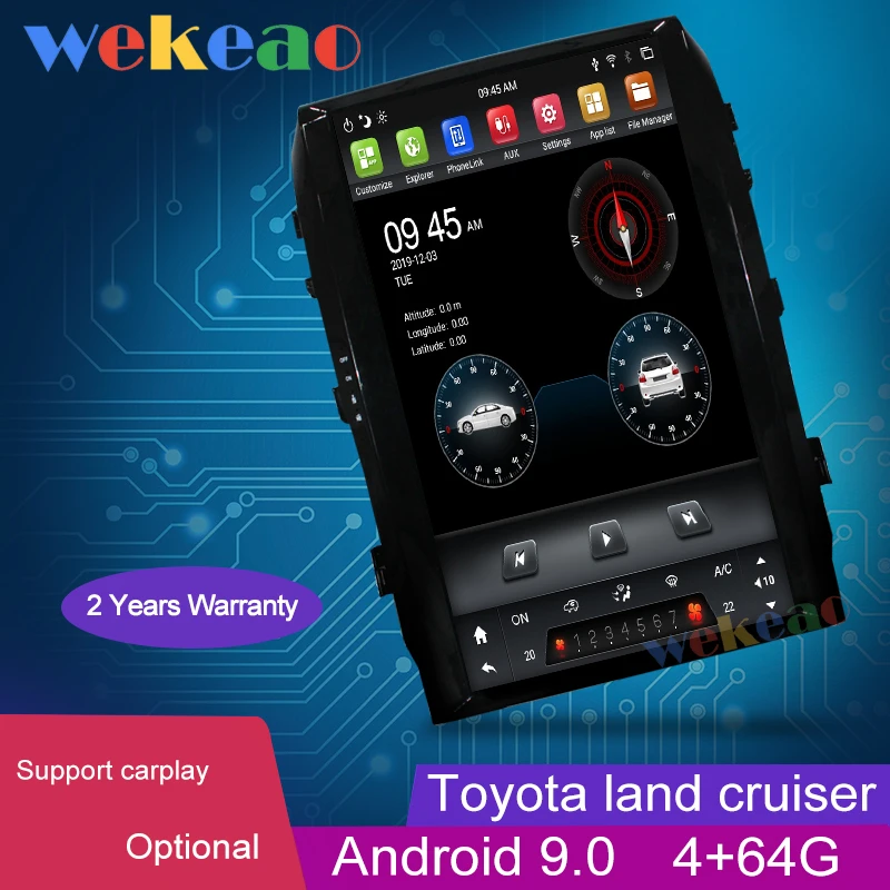 Wekeao 17" 1 Din Android 9.0 Car Radio Automotivo Head Unit For Toyota Land Cruiser Car Multimedia Player Navigation GPS Stereo
Wekeao 17" 1 Din Android 9.0 Car Radio Automotivo Head Unit For Toyota Land Cruiser Car Multimedia Player Navigation GPS Stereo