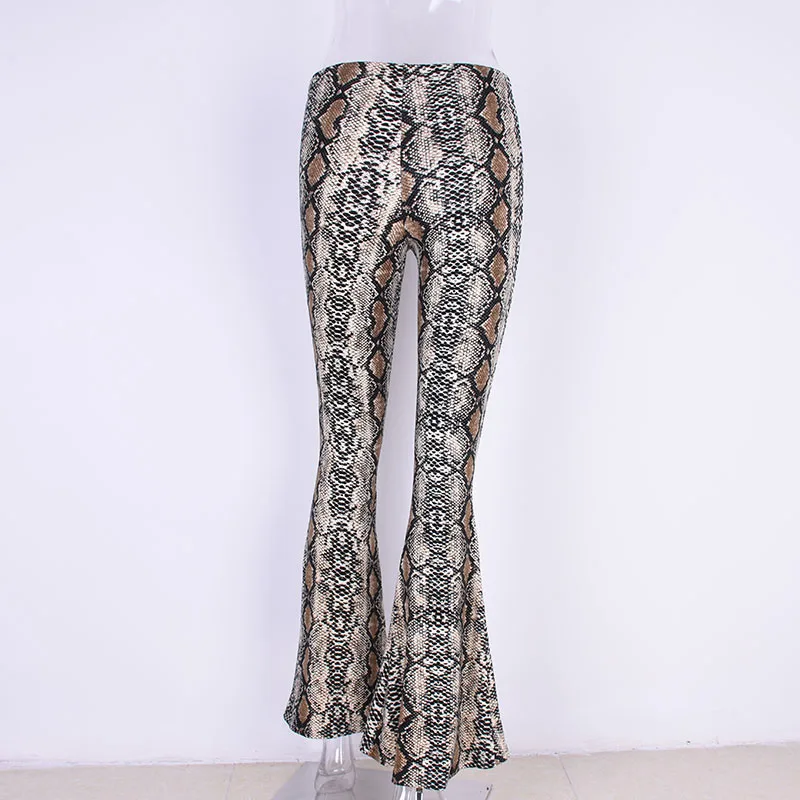 2021 Women Autumn Fashion Snake Skin Print Wide Leg Pants Sexy Party Club Flare Pants Casual Elastic Waist Trousers Pantalones
2021 Women Autumn Fashion Snake Skin Print Wide Leg Pants Sexy Party Club Flare Pants Casual Elastic Waist Trousers Pantalones