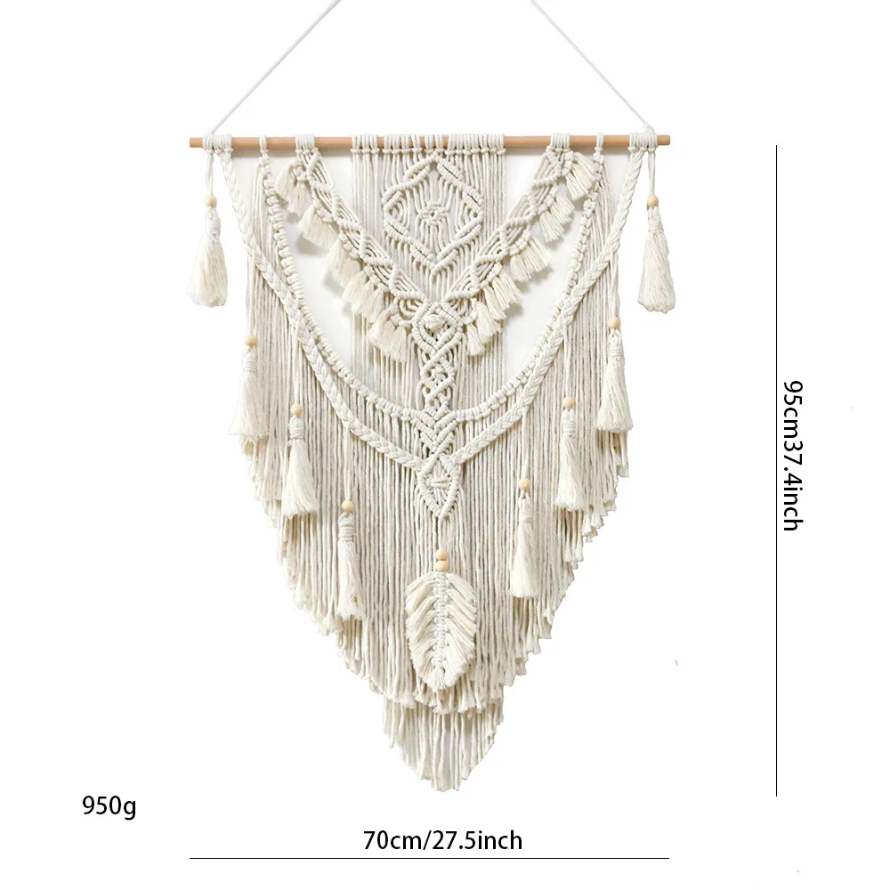 Pure Handmade Cotton Rope Woven Tapestry, Simple Art Wall Decoration Background Pendant, Home Bed and Breakfast Wall Decoration
Pure Handmade Cotton Rope Woven Tapestry, Simple Art Wall Decoration Background Pendant, Home Bed and Breakfast Wall Decoration