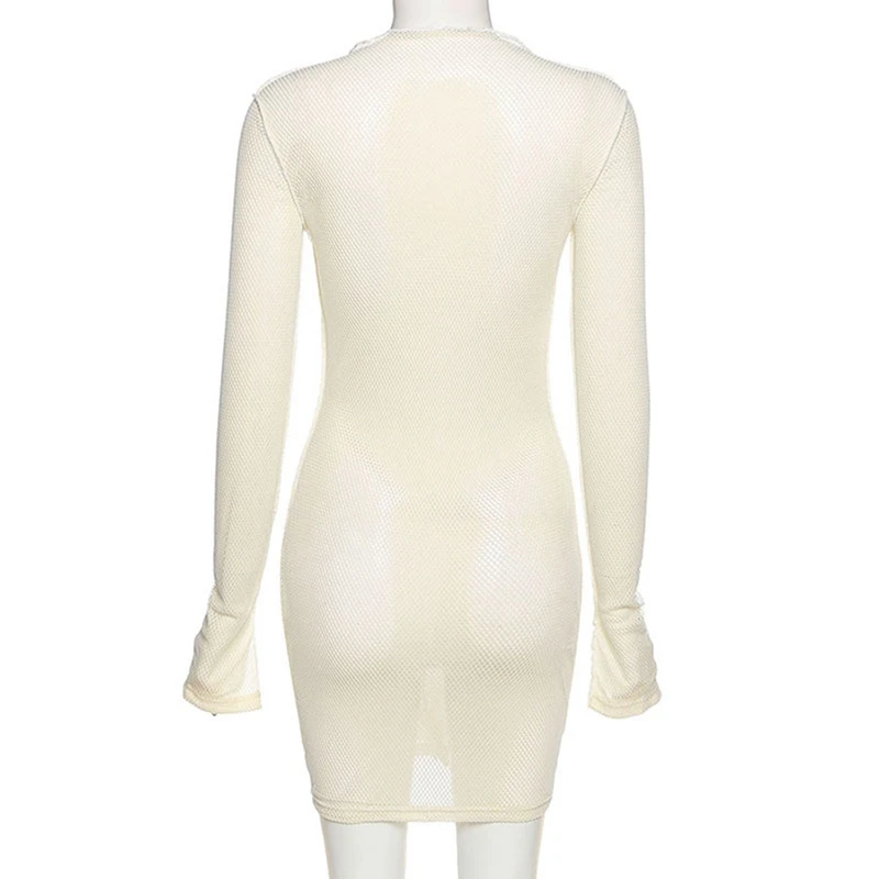 White Mini Dress Turtleneck Long Sleeve Casual Dresses Women Clubwear Autumn Clothes
White Mini Dress Turtleneck Long Sleeve Casual Dresses Women Clubwear Autumn Clothes