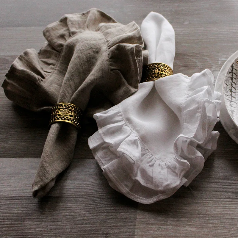 4pcs Ruffule Linen Napkins Party Table Cloth Dinner Napkin Restaurant Home Napkins Romantic Wedding Flax Table Mat 32x44/40x40cm
4pcs Ruffule Linen Napkins Party Table Cloth Dinner Napkin Restaurant Home Napkins Romantic Wedding Flax Table Mat 32x44/40x40cm