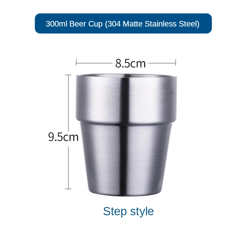 304 Stainless Steel Double Water Glass Beer Glass Tea Cup Drink Glass Wine Glass Water Cup Stainless Steel Cup Cold Cups
304 Stainless Steel Double Water Glass Beer Glass Tea Cup Drink Glass Wine Glass Water Cup Stainless Steel Cup Cold Cups