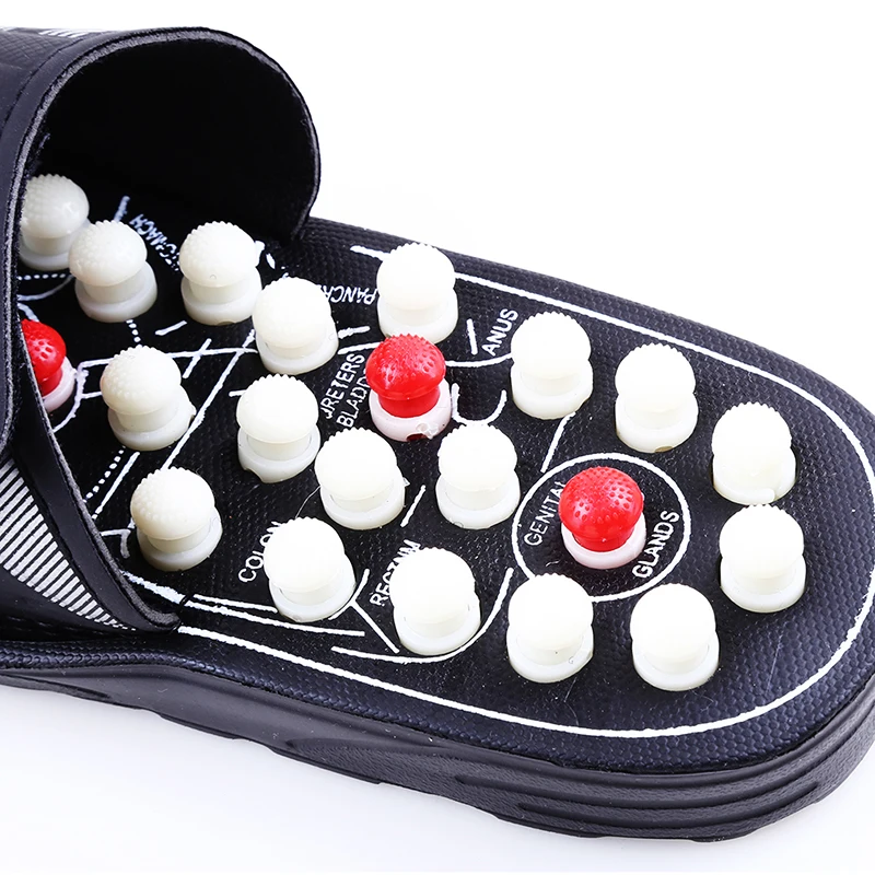 New Massage Shoes Men's Summer High Quality Slippers Acupoint Health Care Slippers Hygienic Rotating Men's Slippers Women Solid