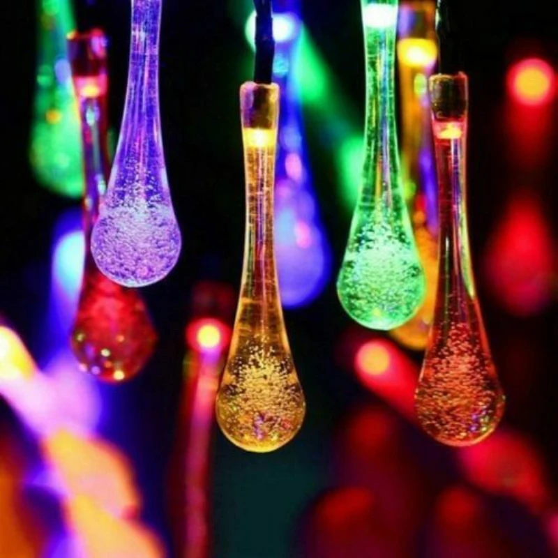 Solar Light String Holiday Decoration Night Light String Garden Water Color Light String Water Drop Light String Party Wedding
Solar Light String Holiday Decoration Night Light String Garden Water Color Light String Water Drop Light String Party Wedding