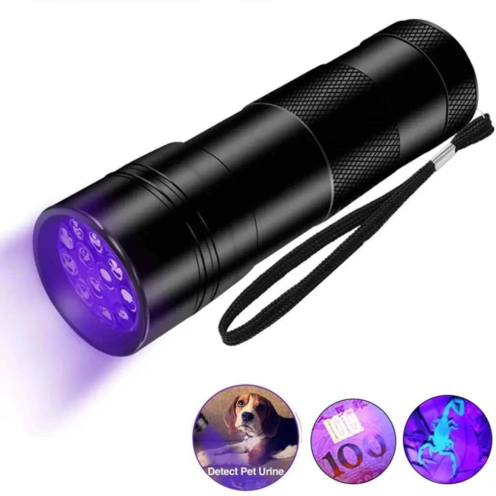 12/21LED UV Flashlingts Lamp Beads UV Flashlight Money Detection Pet Urine Stains Detector Scorpion Hunting Flashlight Outdoor
12/21LED UV Flashlingts Lamp Beads UV Flashlight Money Detection Pet Urine Stains Detector Scorpion Hunting Flashlight Outdoor