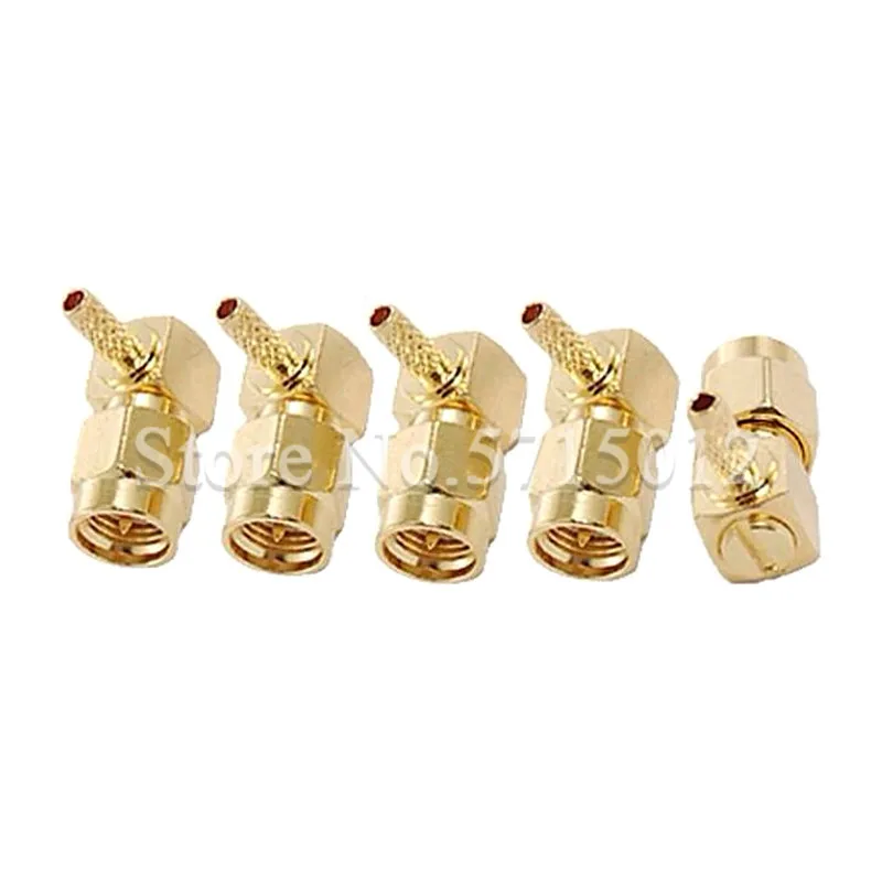5PCS SMA Male Head Connect RG316 RG174 Cable RF Coaxial Connector SMA-JW1.5 Crimp Type 90 Degree Right Angle Adapter
5PCS SMA Male Head Connect RG316 RG174 Cable RF Coaxial Connector SMA-JW1.5 Crimp Type 90 Degree Right Angle Adapter