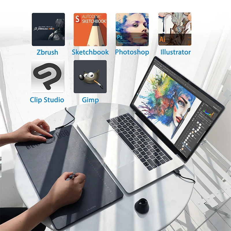 Huion Newest HS610 Graphic Tablet Android Support digital drawing tablet with Battery-free stylus for Android Windows macOS
Huion Newest HS610 Graphic Tablet Android Support digital drawing tablet with Battery-free stylus for Android Windows macOS