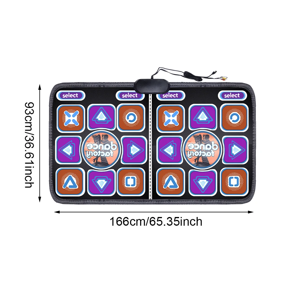 ТВ ПК компьютер 3D двойной танцевальный коврик Домашний комнатный ПВХ HD игры для
