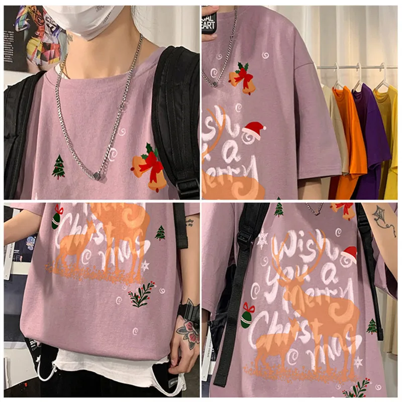 Men And Women Couples Cotton Casual Summer Oversized Half-Sleeve Printed TopTees Unisex Loose All-Match Tops Spring T-Shirts
Men And Women Couples Cotton Casual Summer Oversized Half-Sleeve Printed TopTees Unisex Loose All-Match Tops Spring T-Shirts
