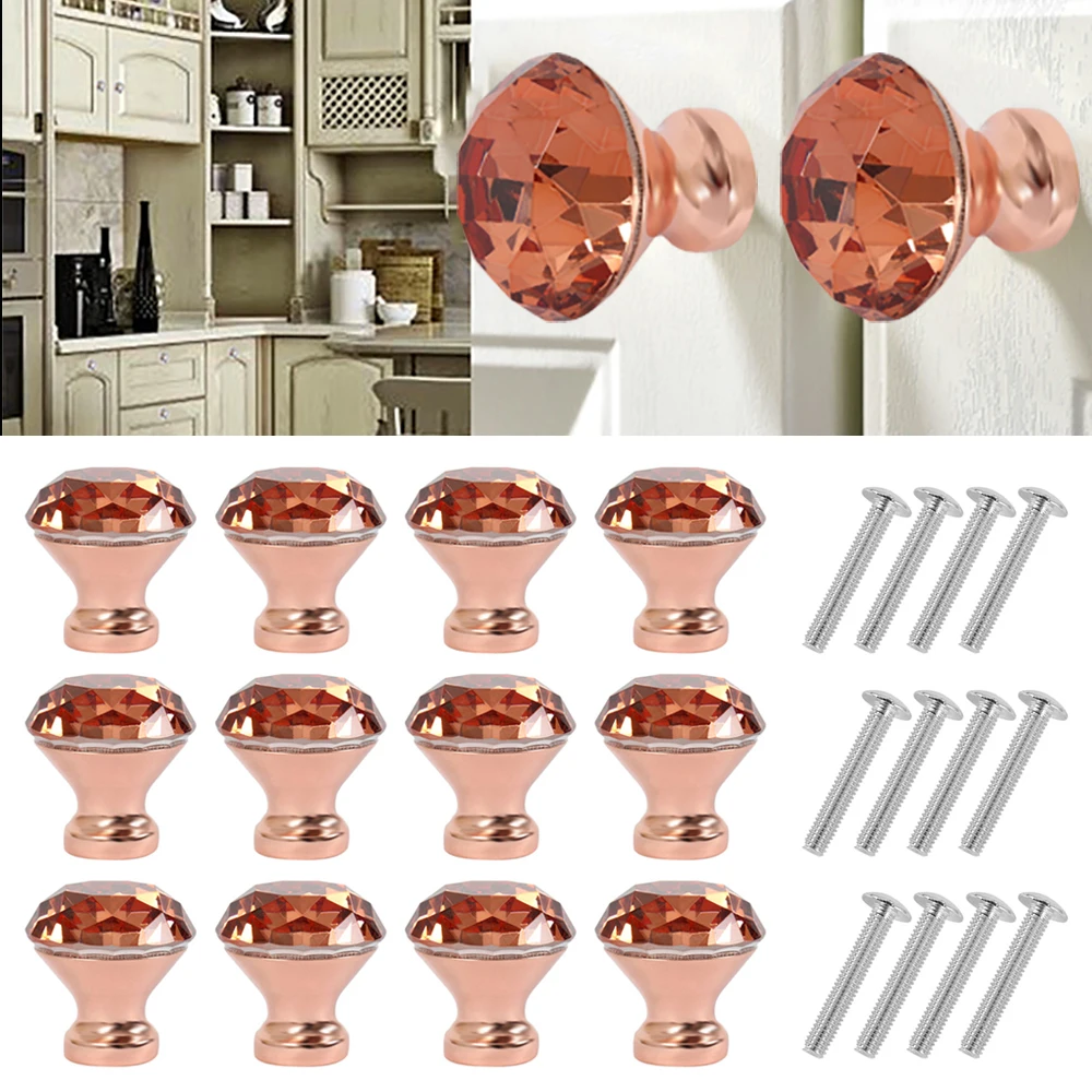 12Pcs Luxury Diamond Crystal Door Knob Cabinet Handles Wardrobe Glass Knobs Kitchen Dresser Door Knobs Handles Accessories
12Pcs Luxury Diamond Crystal Door Knob Cabinet Handles Wardrobe Glass Knobs Kitchen Dresser Door Knobs Handles Accessories