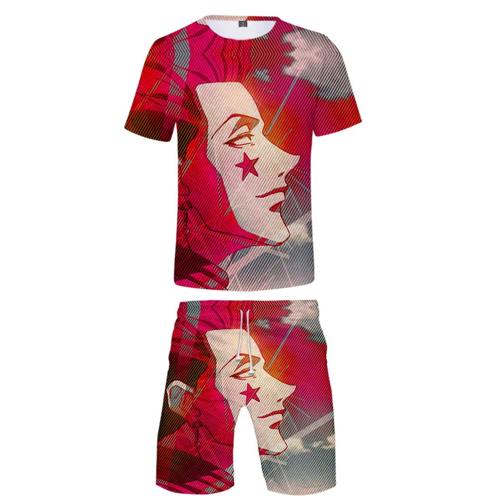 Футболка и шорты Hisoka мужские, Пляжные штаны, комплект для мальчиков и девочек с 3D-принтом, в стиле хип-хоп, футболка для детей
Футболка и шорты Hisoka мужские, Пляжные штаны, комплект для мальчиков и девочек с 3D-принтом, в стиле хип-хоп, футболка для детей