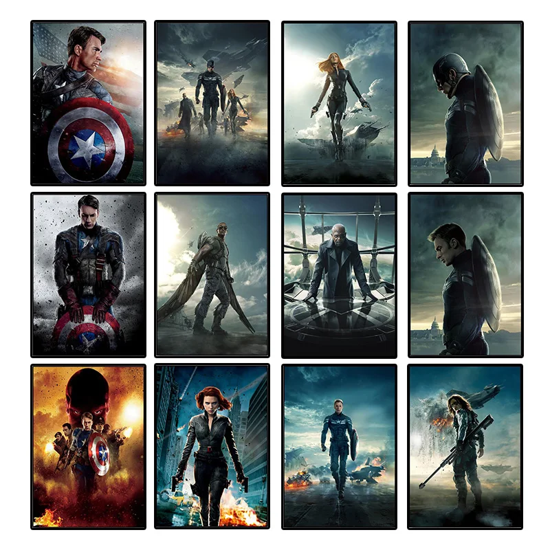 Marvel Superhero Canvas Painting Captain America Movie Wall Poster Print Mural Picture Living Room Bedroom Home Decor Cuadros
Marvel Superhero Canvas Painting Captain America Movie Wall Poster Print Mural Picture Living Room Bedroom Home Decor Cuadros