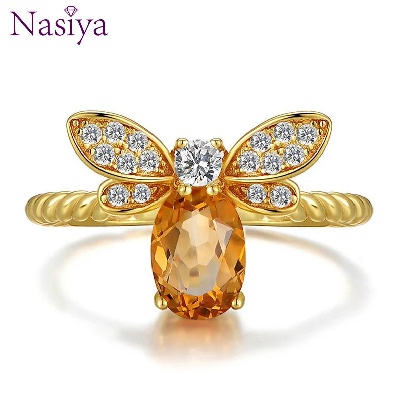 Женское кольцо на палец Nasiya из стерлингового серебра 925 пробы с