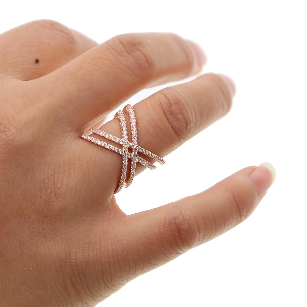 Elegant 100% 925 sterling silver thin cz line bar openwork x outline wedding gift rose silver color clear cz finger ring
Elegant 100% 925 sterling silver thin cz line bar openwork x outline wedding gift rose silver color clear cz finger ring