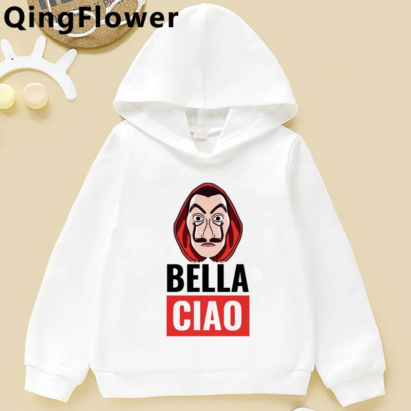 

Money Heist La Casa De Papel Bella Ciao House of Paper enfant big sister Pullover cute designer cartoon dziecko hoodie enfant