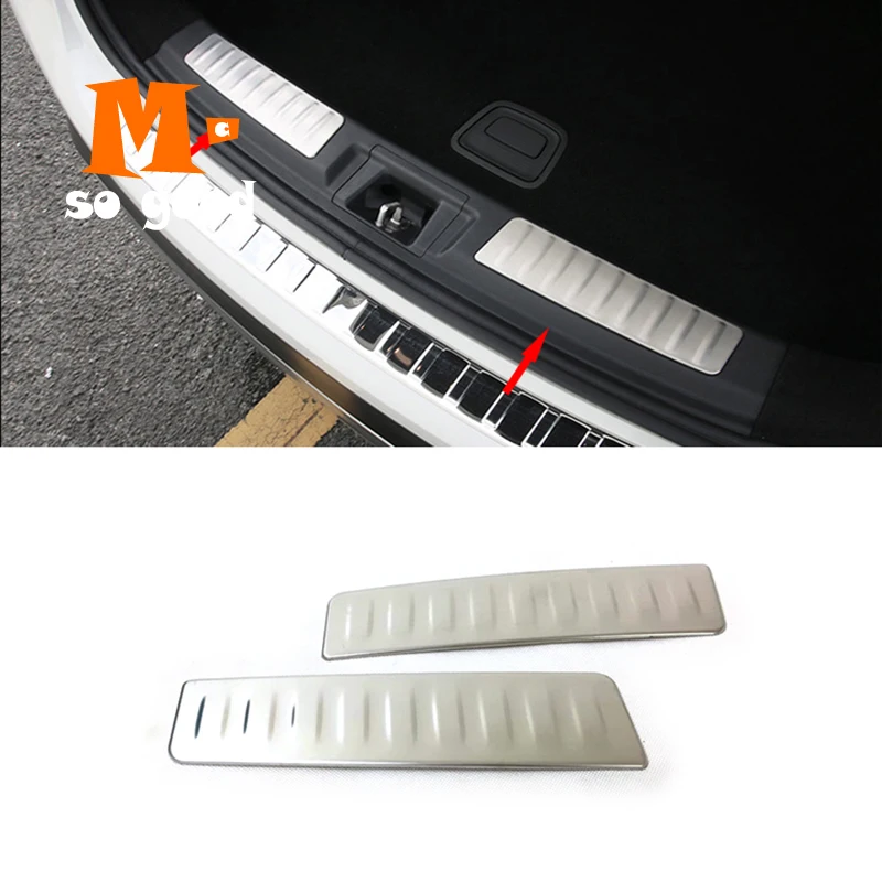 

2017 2018 Auto Inner Rearguard Scuff Plates Sticker Bumper Foot Plate Car Interior Accessories Stainless Steel for Infiniti Qx30