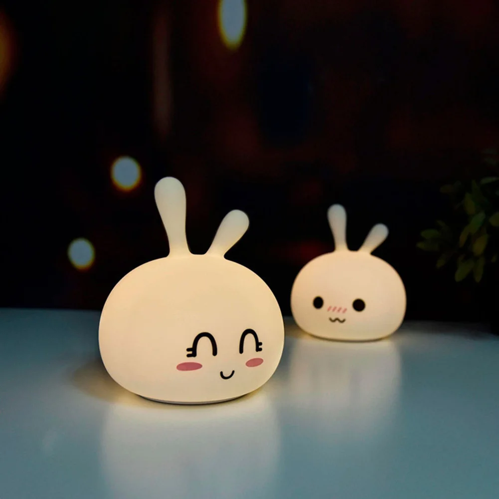 Cute Rabbit Kids Night Light Portable Silicone Night Lamp for Children Gift Bedroom Living Room Art Decor Supplies
Cute Rabbit Kids Night Light Portable Silicone Night Lamp for Children Gift Bedroom Living Room Art Decor Supplies