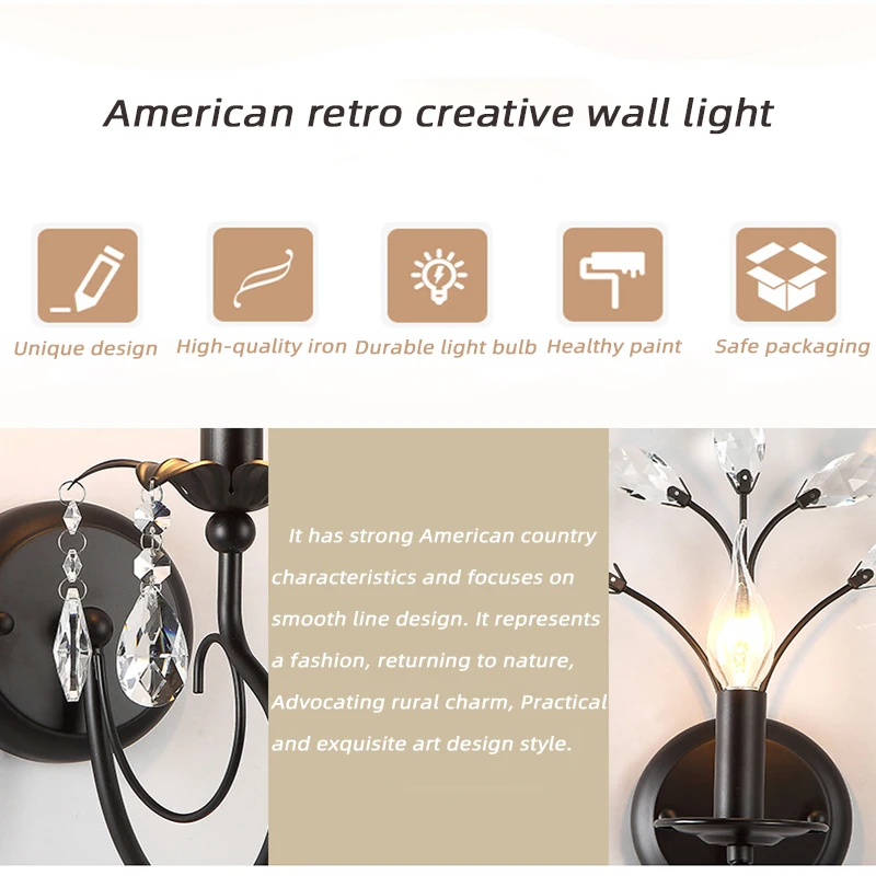 Retro Vintage Wall Hanging Lamp Attic Bedroom Bedside Lamp American Indoor Lighting Fixture
Retro Vintage Wall Hanging Lamp Attic Bedroom Bedside Lamp American Indoor Lighting Fixture