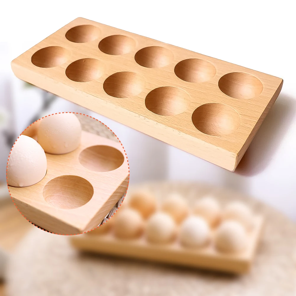 1PC Wooden Double Row Egg Storage Box Home Organizer Rack Eggs Holder Kitchen Decor
1PC Wooden Double Row Egg Storage Box Home Organizer Rack Eggs Holder Kitchen Decor