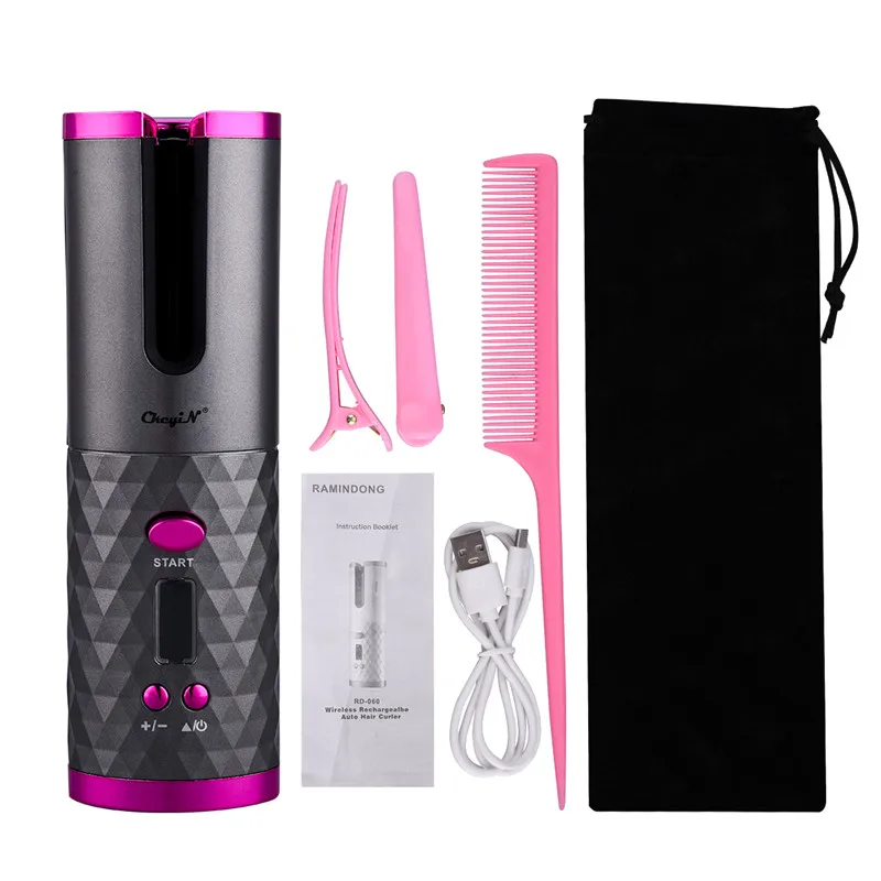 USB Rechargeable Auto Ceramic Curling Iron Waver Hair Curler LED Display Curling roller Wave Automatic Rotating hair Styling
USB Rechargeable Auto Ceramic Curling Iron Waver Hair Curler LED Display Curling roller Wave Automatic Rotating hair Styling
