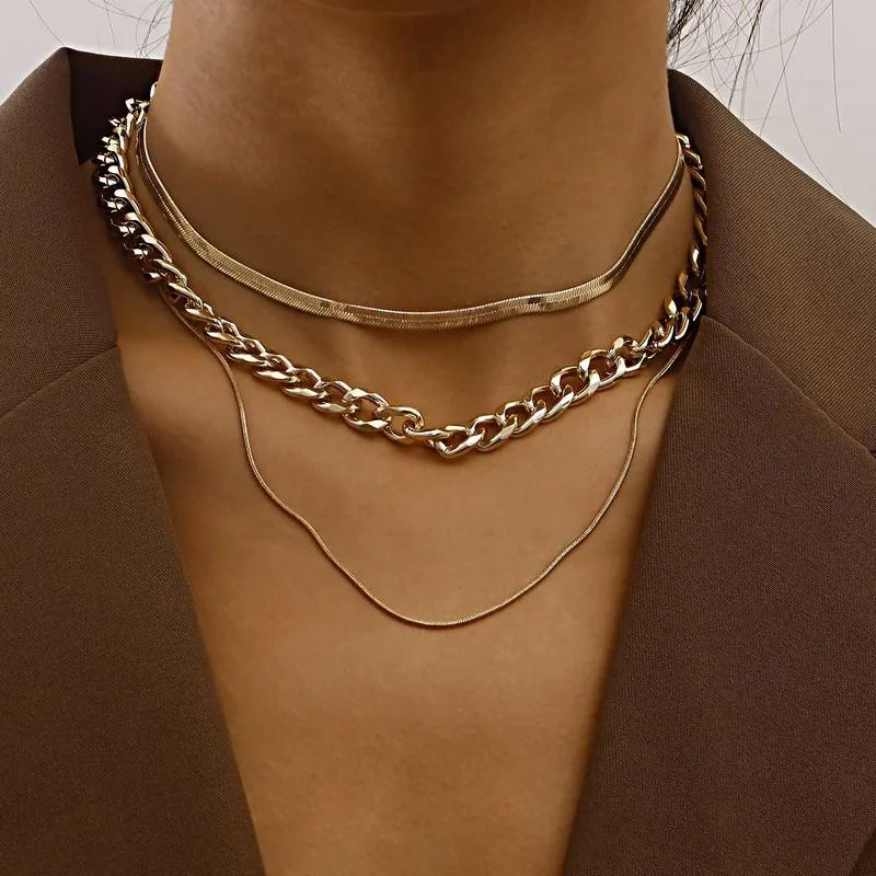 Vintage Boho Multilayer Choker Pendant Chunky Chain Gold Color Punk Necklace for Women Party Fashion Jewelry Gift
Vintage Boho Multilayer Choker Pendant Chunky Chain Gold Color Punk Necklace for Women Party Fashion Jewelry Gift