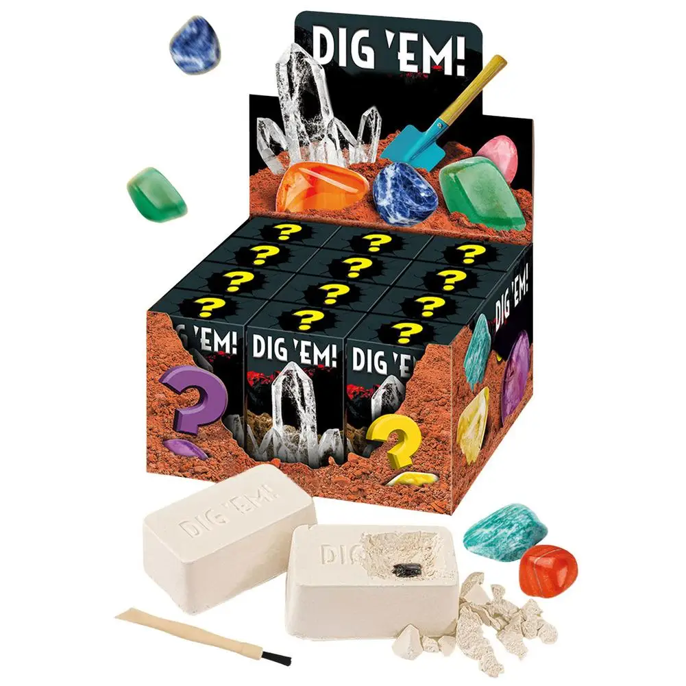 Gemstone Dig Kit Gem Mining Tool Open And Discover 12 Unique Stones Christmas Holiday Birthday Educational Toys Gifts For Kid
Gemstone Dig Kit Gem Mining Tool Open And Discover 12 Unique Stones Christmas Holiday Birthday Educational Toys Gifts For Kid