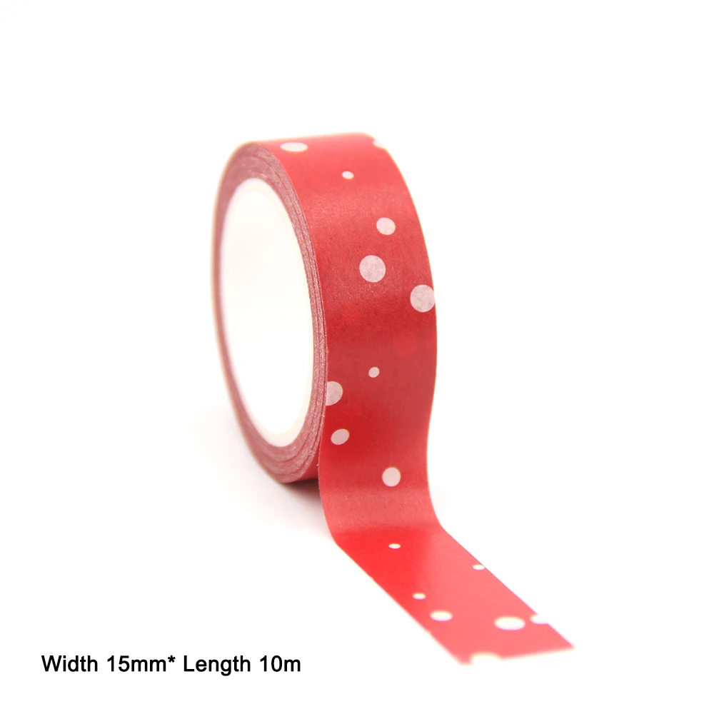 1PC 15MM*10M Red White Dots Washi Stickers Masking Tapes Decorative DIY Stationery office supplies washi tapes
1PC 15MM*10M Red White Dots Washi Stickers Masking Tapes Decorative DIY Stationery office supplies washi tapes