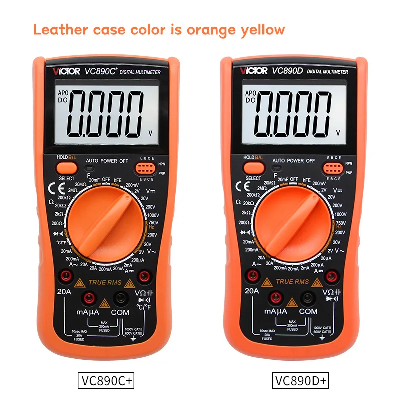 VICTOR VC890C+VC890D Digital Multimeter True RMS Capacitor 2000uF 20A AC DC Voltage Current Capacitance Tester Meter Backlight
VICTOR VC890C+VC890D Digital Multimeter True RMS Capacitor 2000uF 20A AC DC Voltage Current Capacitance Tester Meter Backlight