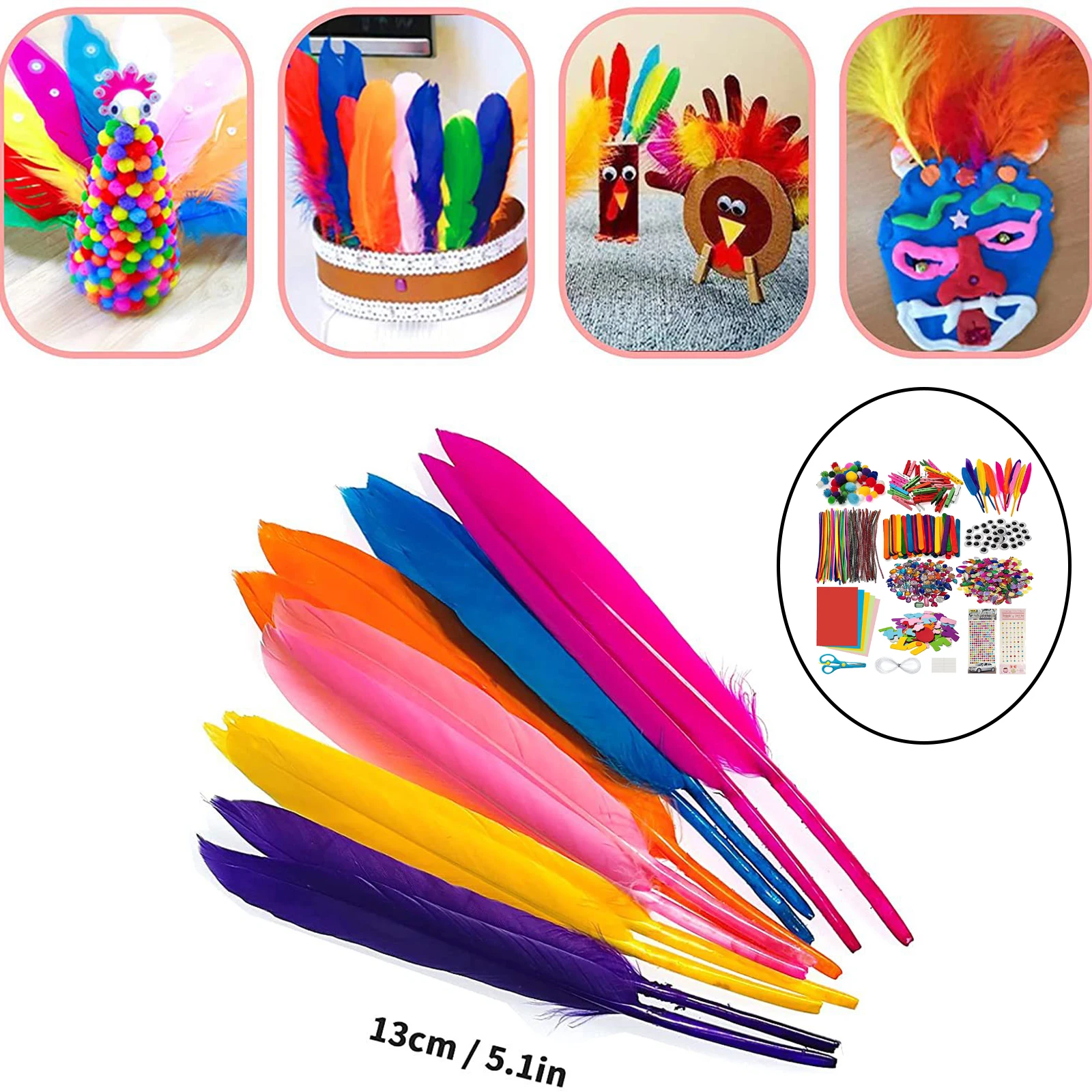Kids DIY Toy Colorful Plush Sticks Pompoms Materials Arts and Crafts Supplies Kit Crafting Activity Gifts Toys
Kids DIY Toy Colorful Plush Sticks Pompoms Materials Arts and Crafts Supplies Kit Crafting Activity Gifts Toys