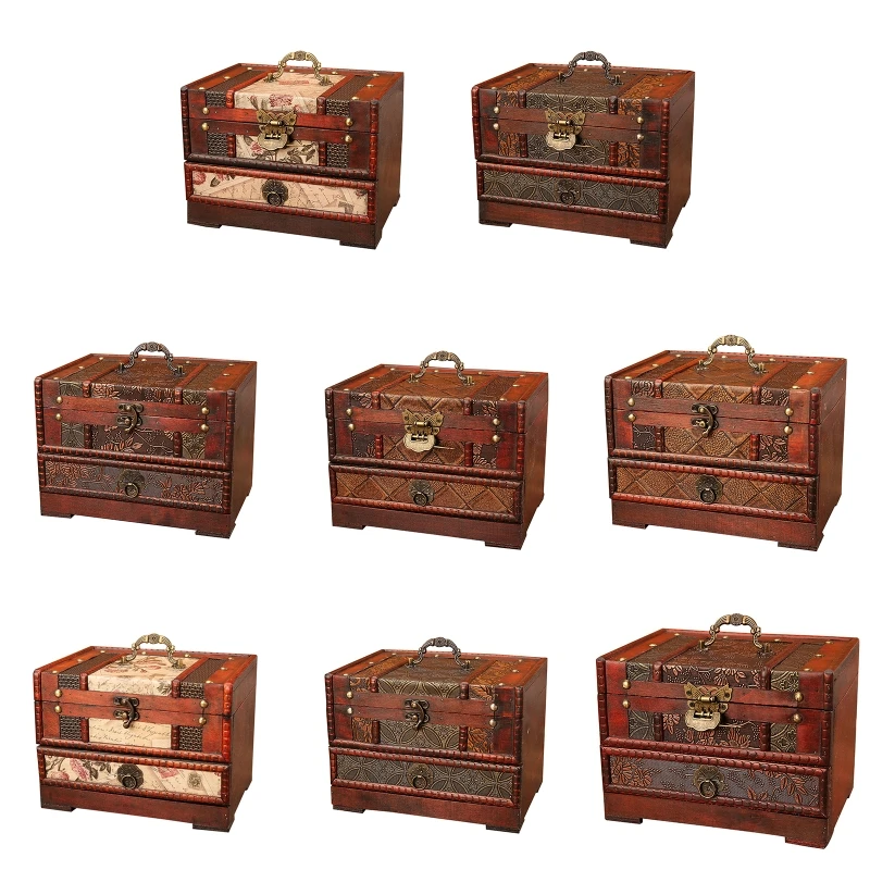 Vintage Decorative Box for Ring Necklace Classical Gift Storage Case Holder Chest Jewelry Gift Box with Mirror & Drawers
Vintage Decorative Box for Ring Necklace Classical Gift Storage Case Holder Chest Jewelry Gift Box with Mirror & Drawers