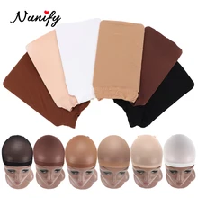 Nunify Nude Mesh Net Wig Caps With Closed End For Wigs 2Pcs/Pack Free Size Stocking Cap Red Coffee Black Begie Brown 6 Colors